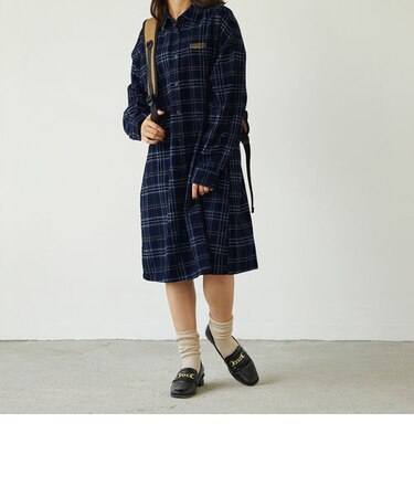 フランネルシャツワンピース
