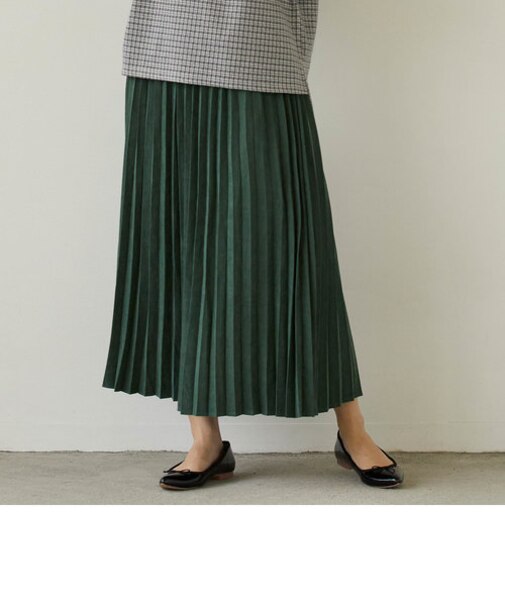 ピーチ起毛 プリーツスカート