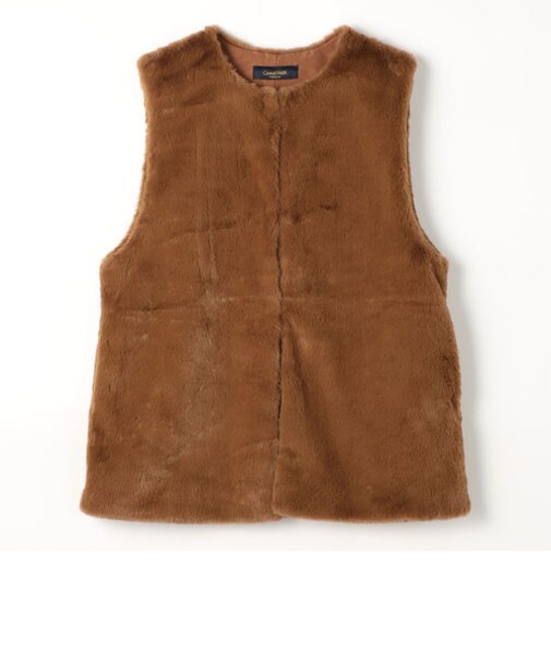 洗えるフェイクファーベスト