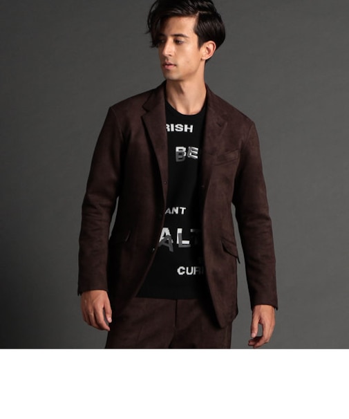 スウェード調ジャケット