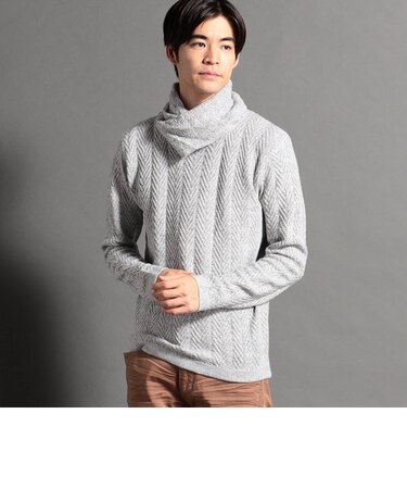 【WEB限定】ヘリンボン柄アフガンネックプルオーバー