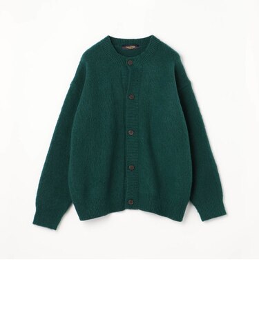 シャギーニットクルーネックカーディガン