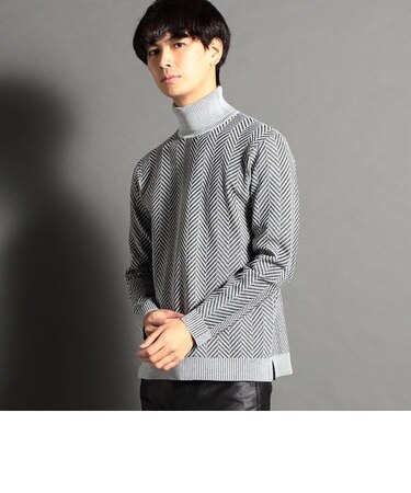 WEB限定ビッグヘリンボンリンクスニット