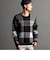 【22年モデル WEB限定再販売】ビッグチェッククルーネックニット