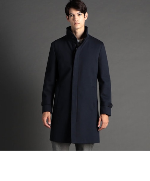 ダウンファブリック スタンドカラーコート