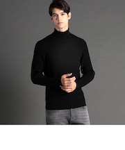 【ex/tra】ケーブル タートルネックニット