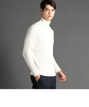 【ex/tra】ケーブル タートルネックニット