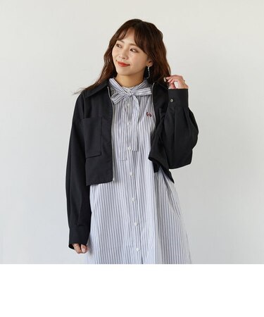 フラットカラー ショートジャケット