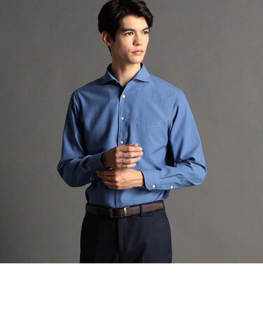 シアサッカー ドレスシャツ