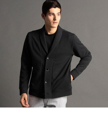 ジオメトリックブリスタージャカード カーディガン