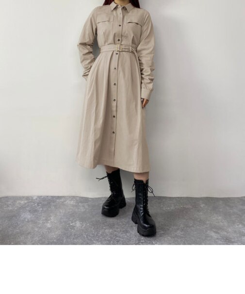 ギャザースリーブワンピース