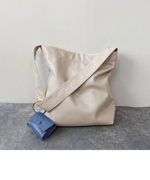 【ポーチ付き】ショルダートートバッグ