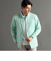 ヘリンボンジャカード ストレッチシャツ