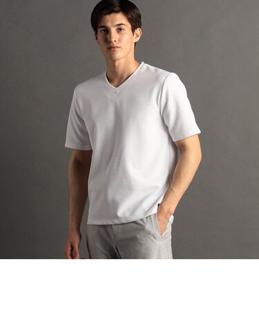 タックボーダー VネックTシャツ