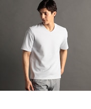 タックボーダー VネックTシャツ