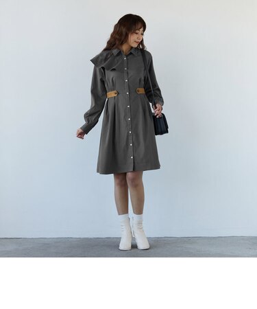 ショルダーフリルワンピース