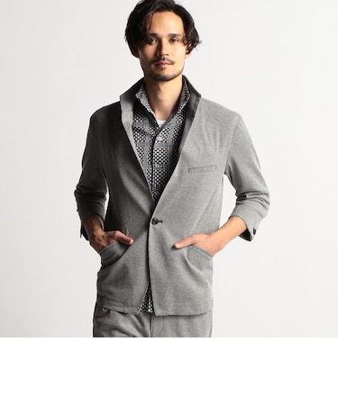 カットソースタンドジャケット