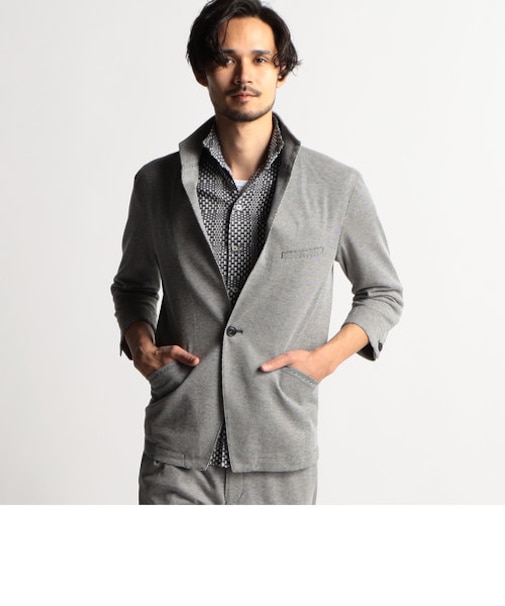 カットソースタンドジャケット