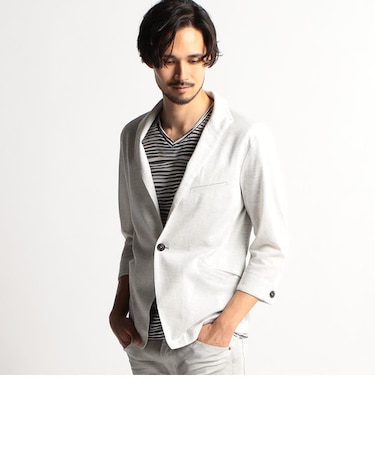 カットソースタンドジャケット