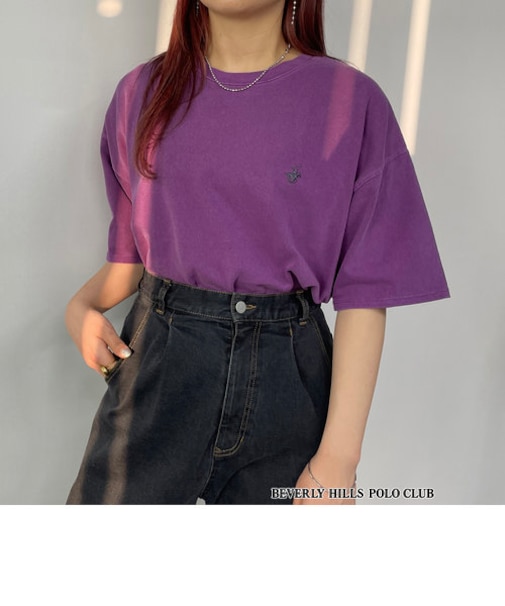 【BEVERLY HILLS POLO CLUB】ピグメントTシャツ