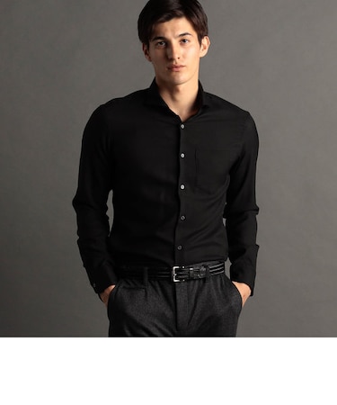 シャイニーツイル カッタウェイカラーシャツ