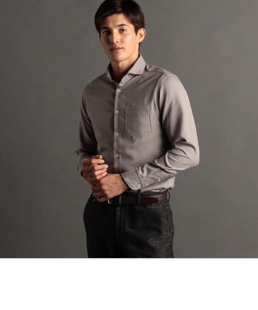 シャイニーツイル カッタウェイカラーシャツ