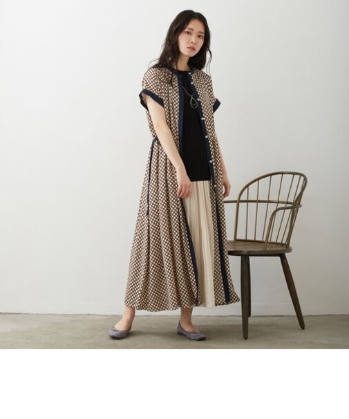 ウエストドロストワンピース