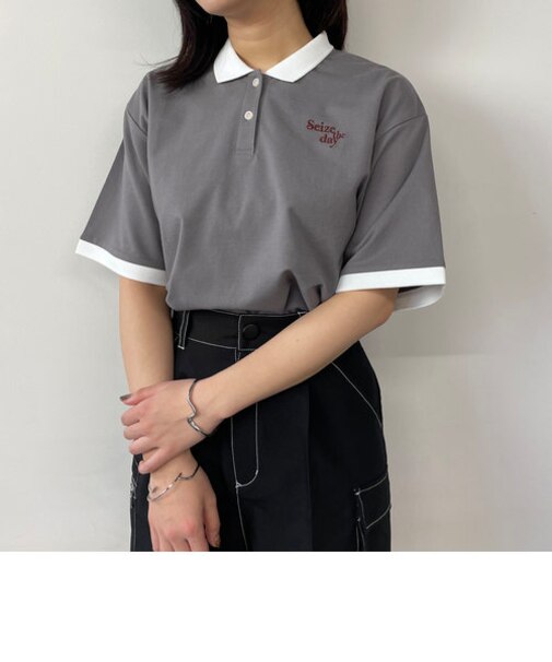 バイカラーポロシャツ