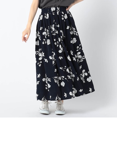 花柄フレアースカート