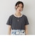 キツネ刺繍リンガーTシャツ