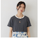 キツネ刺繍リンガーTシャツ