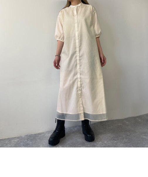 オーガンジーレイヤードワンピース