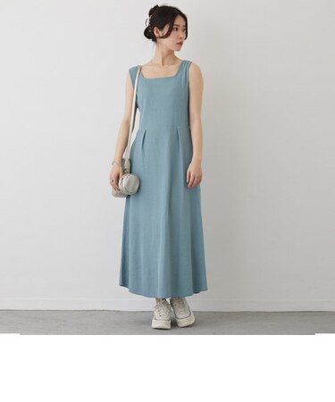 レースアップカットソーワンピース