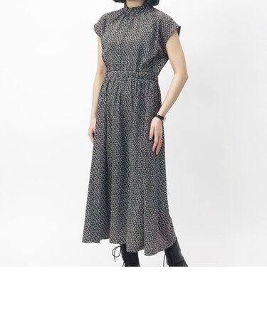 ポプリン花柄ワンピース