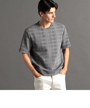 グレンチェックジャカード Tシャツ