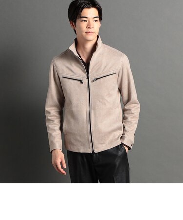 ポンチスウェードジップアップブルゾン