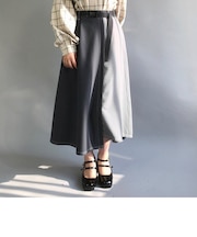 ベルト付きアシンメトリースカート