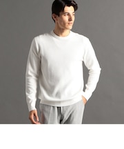 ハニカムジャカード クルーネックニット