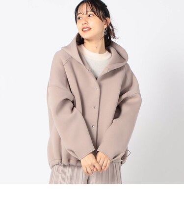 ダイバー素材フードブルゾン