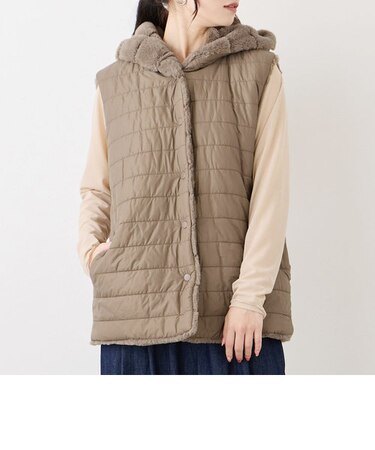 リバーシブルファーベスト