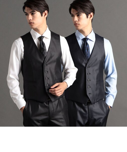 カレンダーストライプ リバーシブルジレ