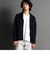 バスケット柄ショールカラーZIPブルゾン