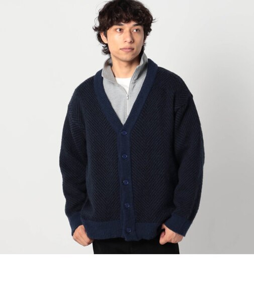 モヘアライクシャギーカーディガン