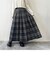 先染めチェックロングプリーツスカート
