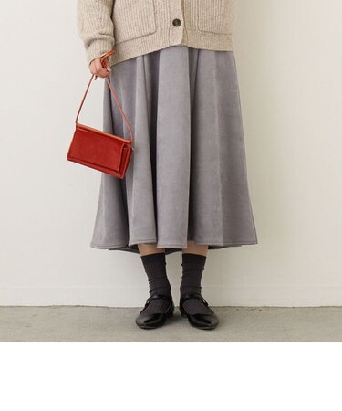 フェイクスェードフレアスカート