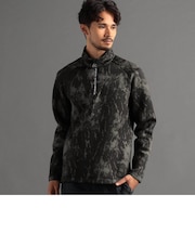 【NICOLE SPORTS】ダンボールムラ柄ハイネックハーフZIPプルオーバー