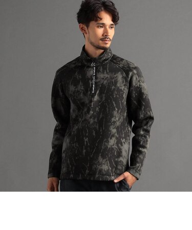 【NICOLE SPORTS】ダンボールムラ柄ハイネックハーフZIPプルオーバー