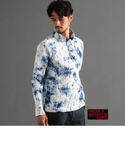【NICOLE SPORTS】ダンボールムラ柄ハイネックハーフZIPプルオーバー