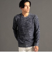 メランジダブルフェイス クルーネックニット