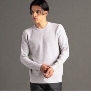 メランジダブルフェイス クルーネックニット